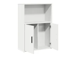 Estantería de madera de ingeniería blanca 60x24x85 cm