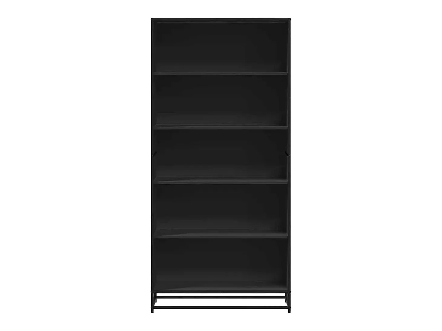 Estantería de madera de ingeniería negra 80,5x35x170,5 cm