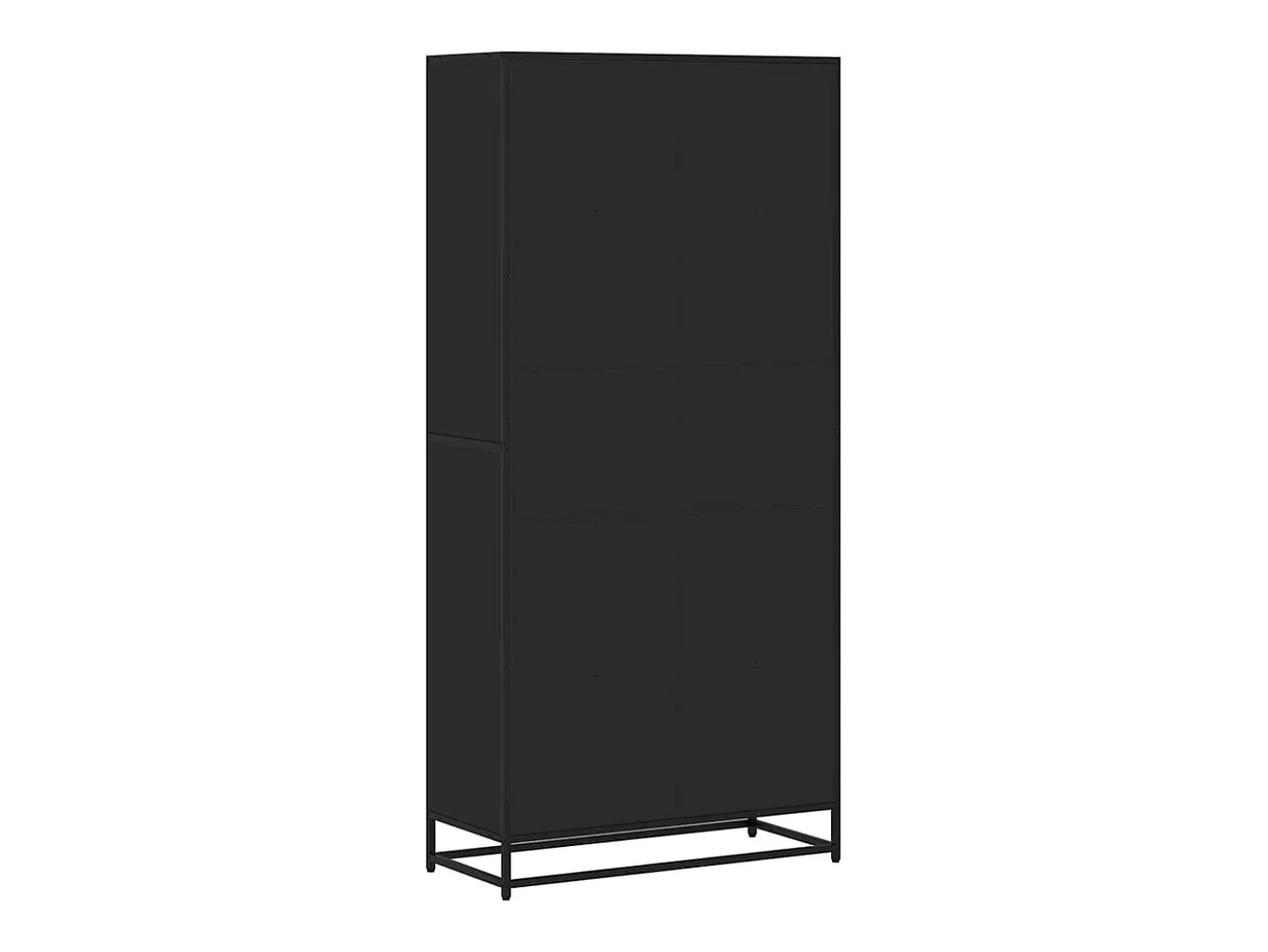 Estantería de madera de ingeniería negra 80,5x35x170,5 cm