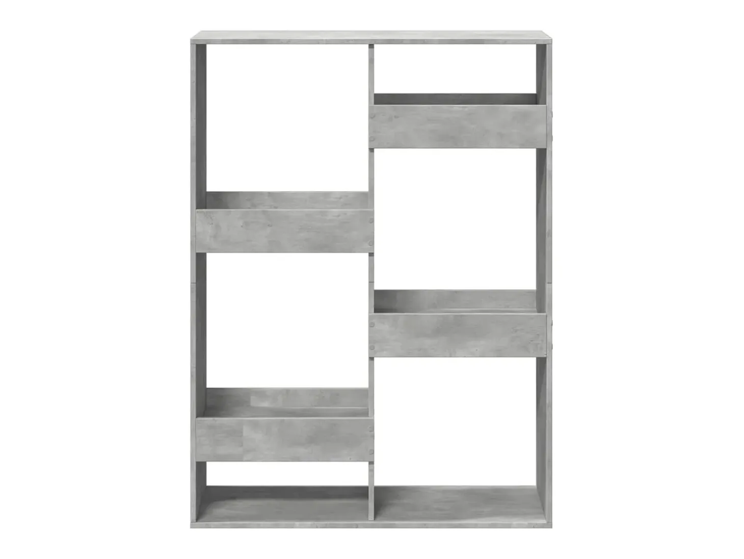 Estantería de madera de ingeniería gris hormigón 100x33x135 cm