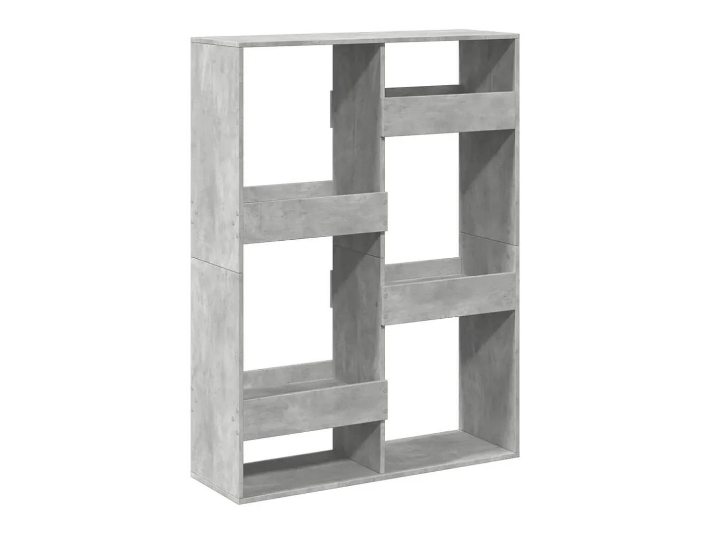 Estantería de madera de ingeniería gris hormigón 100x33x135 cm