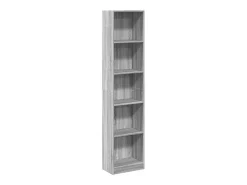 Estantería de madera de ingeniería gris Sonoma 40x24x176 cm