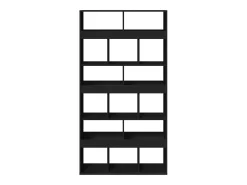 Estantería de madera de ingeniería negra 100x33x187,5 cm