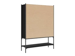Estantería de madera de ingeniería negra 102x30x141,5 cm
