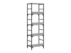 Estantería de madera de ingeniería gris Sonoma 50x33x153 cm