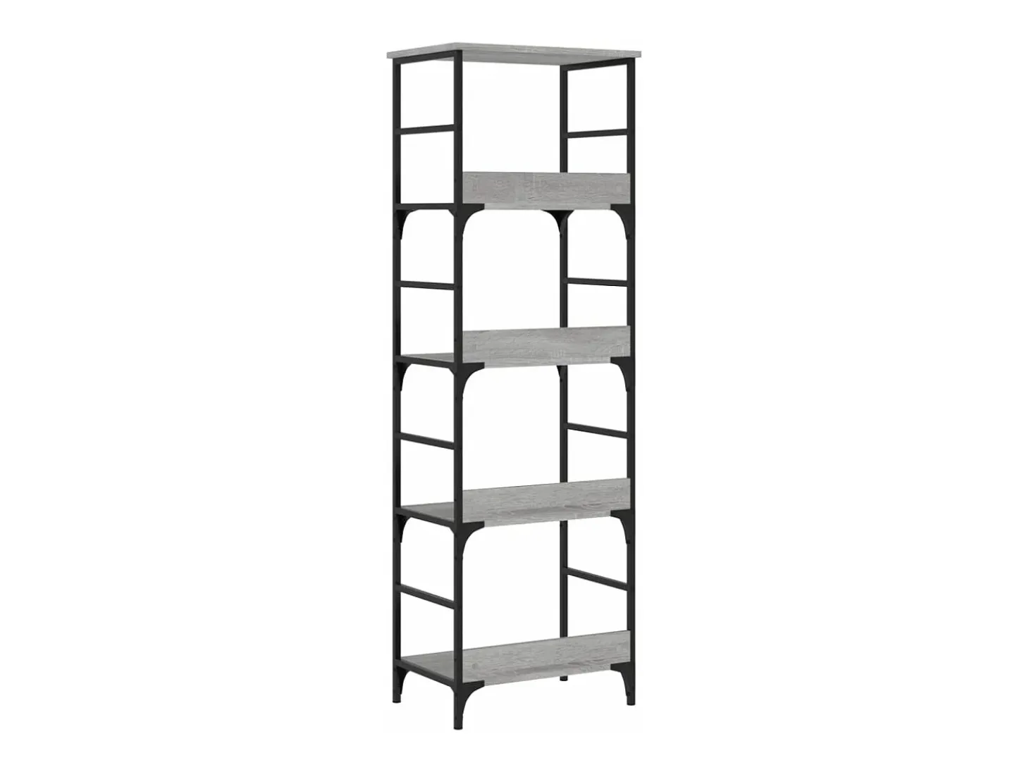Estantería de madera de ingeniería gris Sonoma 50x33x153 cm