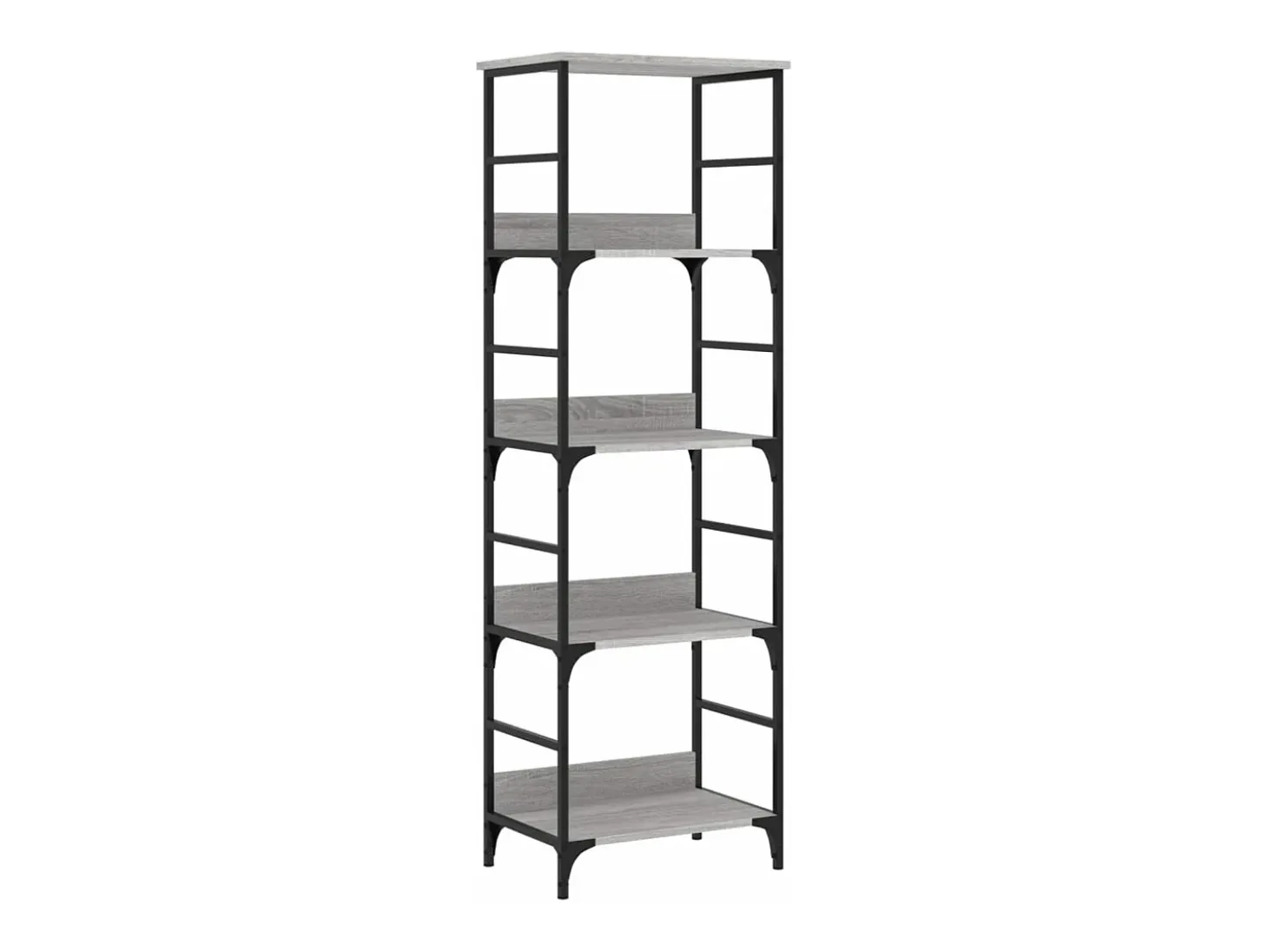 Estantería de madera de ingeniería gris Sonoma 50x33x153 cm
