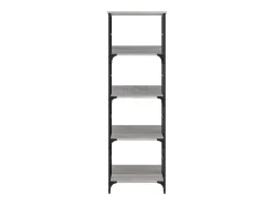 Estantería de madera de ingeniería gris Sonoma 50x33x153 cm