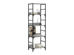 Estantería de madera de ingeniería gris Sonoma 50x33x153 cm