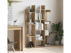 Estantería de madera de ingeniería roble artisan 86x25,5x140 cm