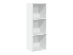 Estantería de madera de ingeniería blanca 40x30x114 cm