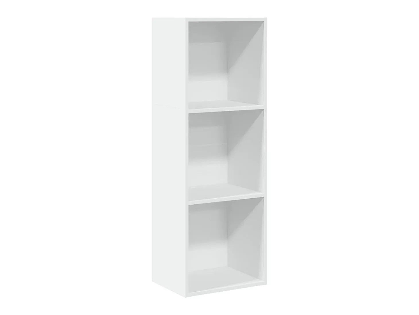 Estantería de madera de ingeniería blanca 40x30x114 cm