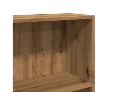 Estantería de madera de ingeniería roble artesanal 80x24x176 cm