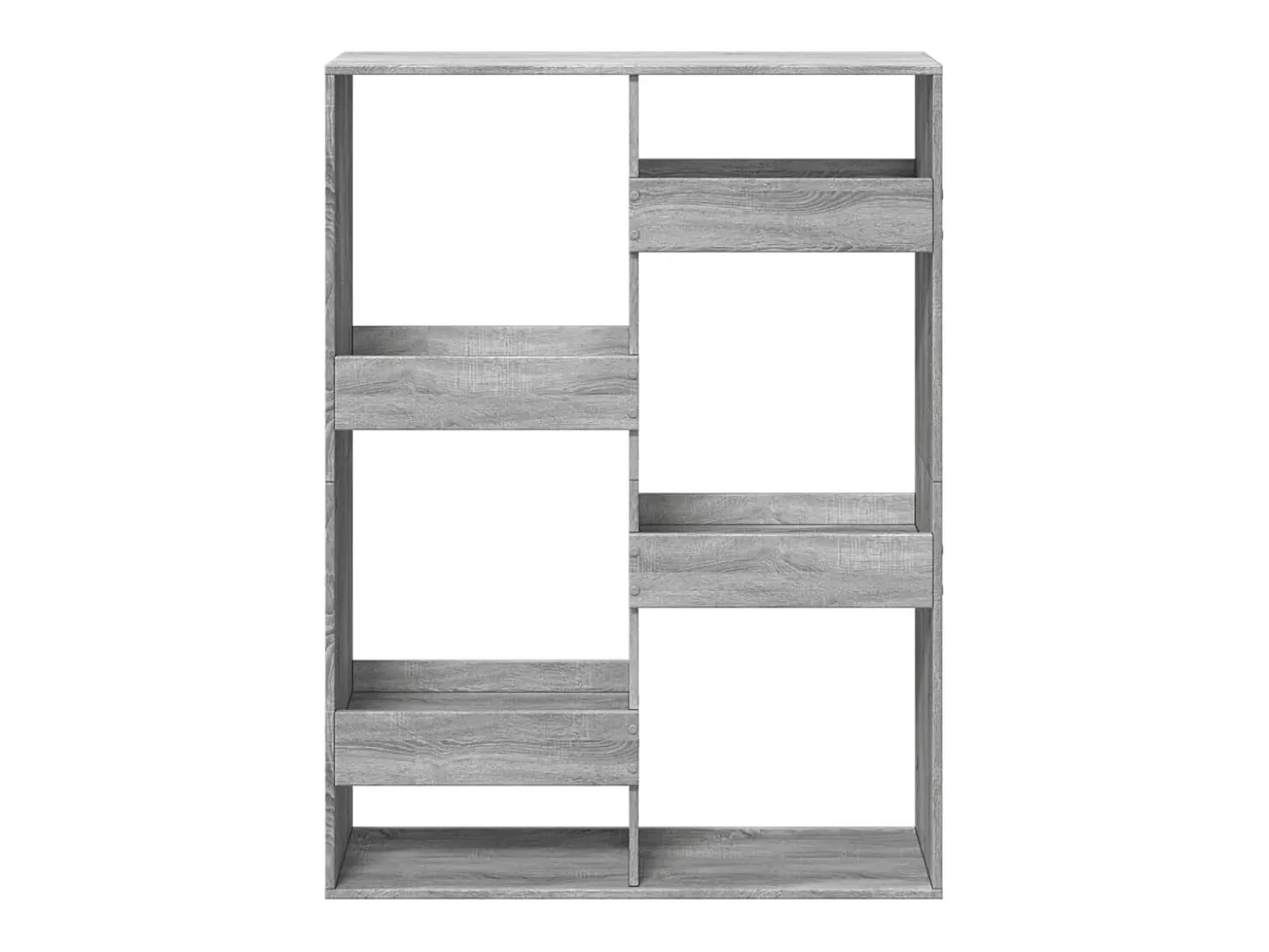Estantería de madera de ingeniería gris Sonoma 100x33x135 cm