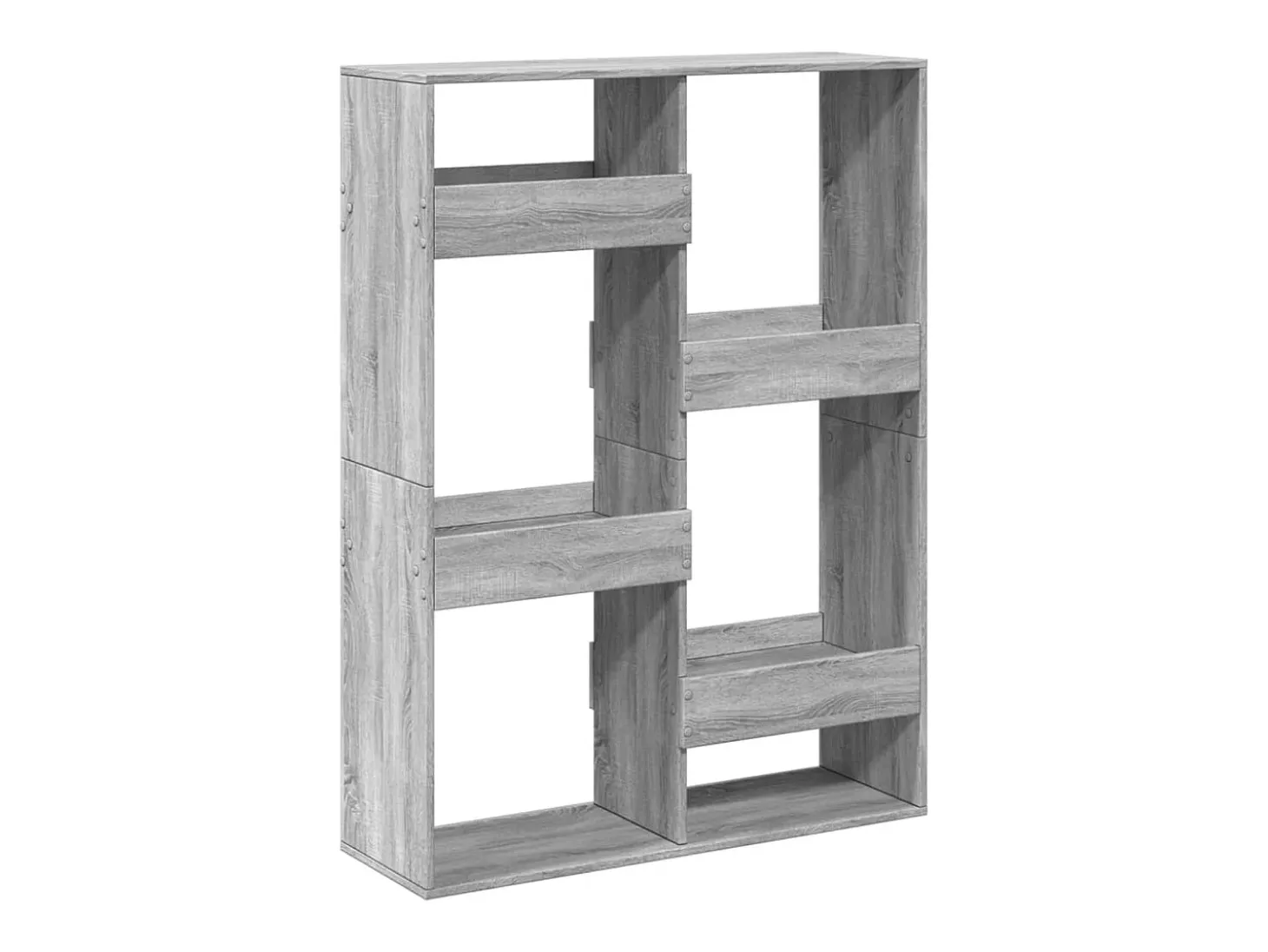Estantería de madera de ingeniería gris Sonoma 100x33x135 cm