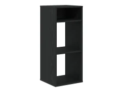 Estantería de madera de ingeniería negra 34x31x80 cm