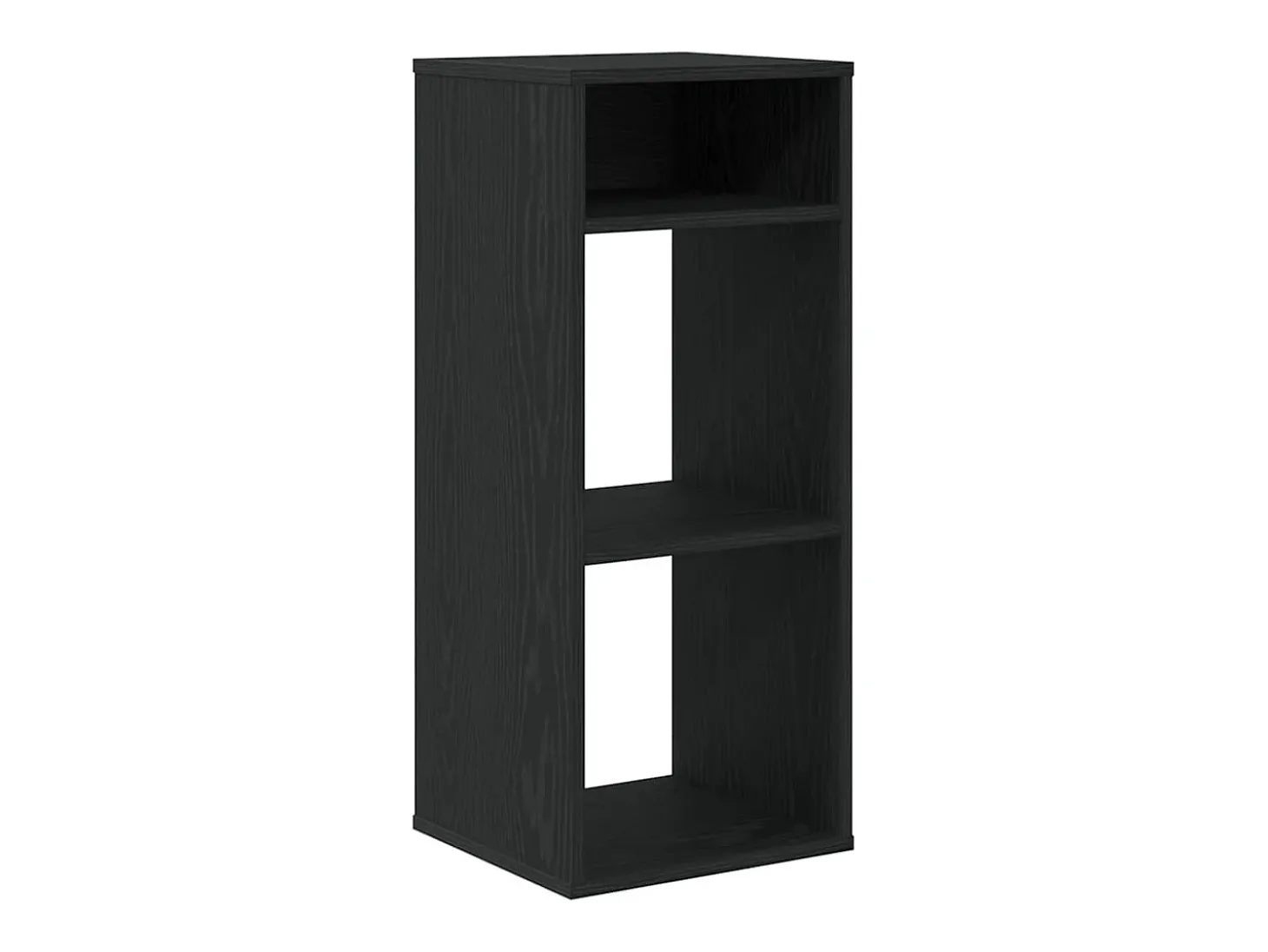 Estantería de madera de ingeniería negra 34x31x80 cm