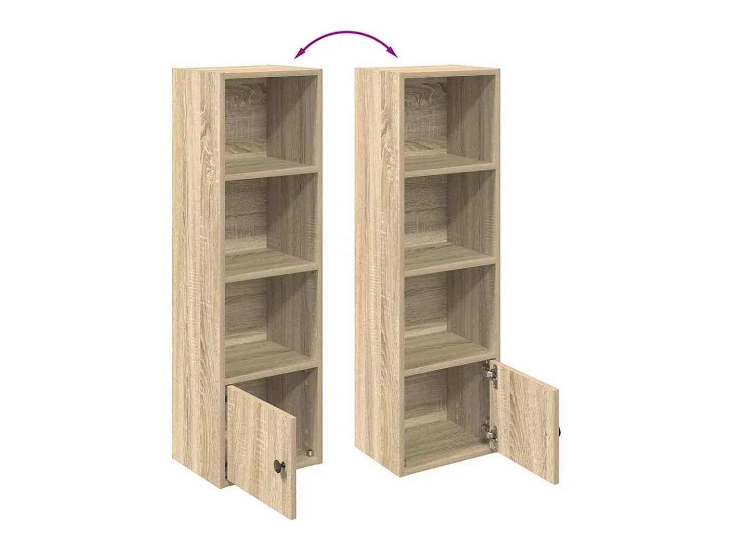 Estantería de madera de ingeniería roble sonoma 31x24x102 cm