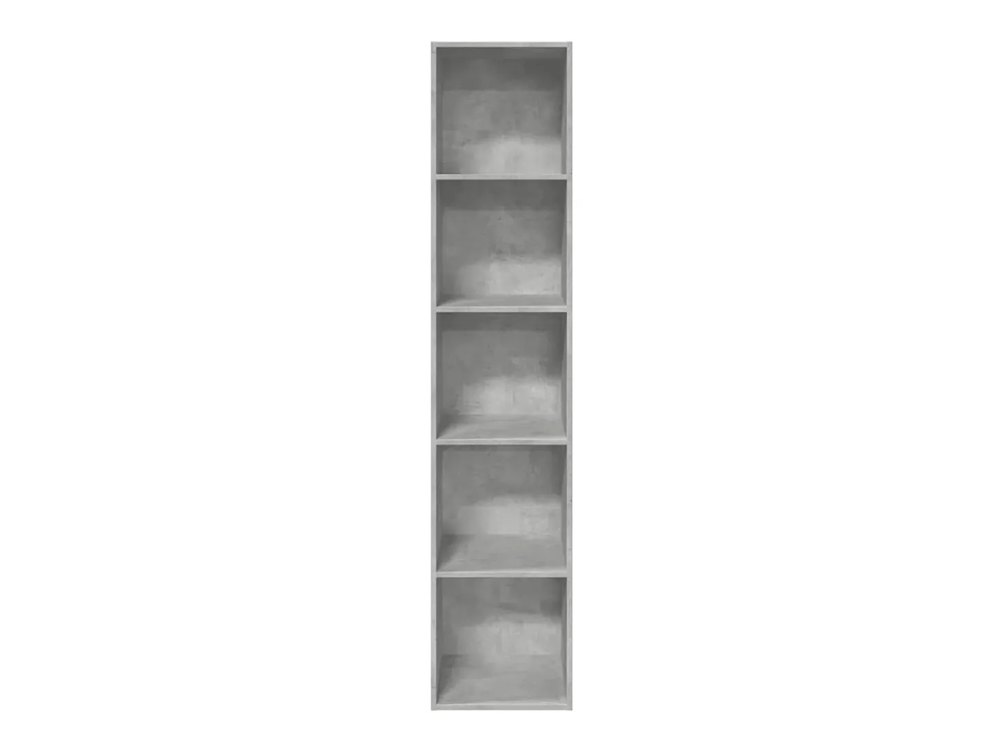 Estantería de madera de ingeniería gris hormigón 40x30x189 cm
