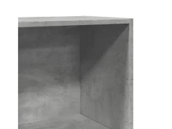 Estantería de madera de ingeniería gris hormigón 40x30x189 cm