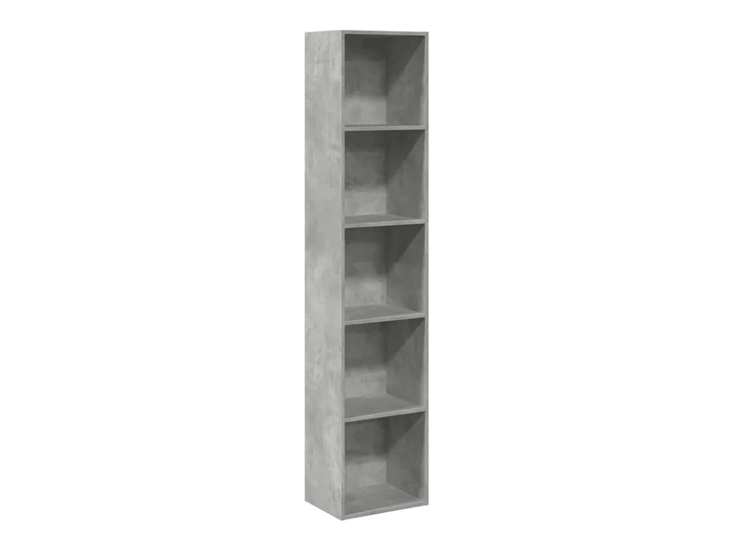 Estantería de madera de ingeniería gris hormigón 40x30x189 cm