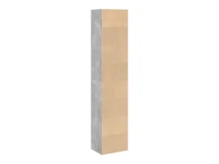 Estantería de madera de ingeniería gris hormigón 40x30x189 cm