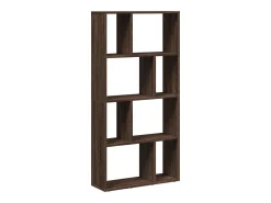 Estantería de madera de ingeniería marrón roble 60x20x120 cm