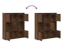 Estantería de madera de ingeniería marrón roble 89x24x101,5 cm