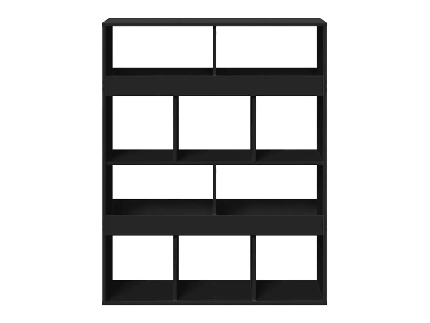 Estantería de madera de ingeniería negra 100x33x125,5 cm