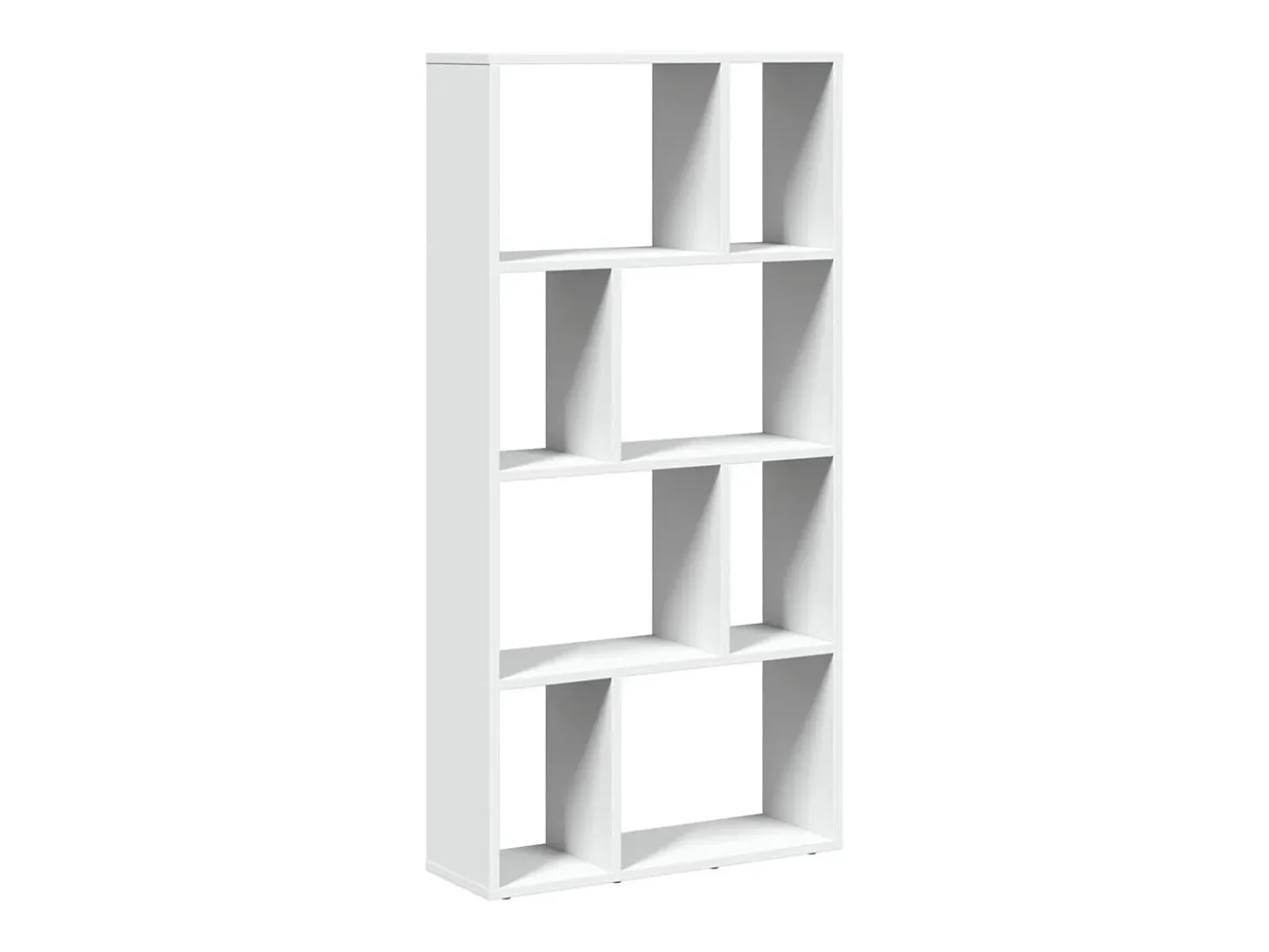 Estantería de madera de ingeniería blanca 60x20x120 cm