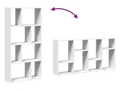 Estantería de madera de ingeniería blanca 60x20x120 cm