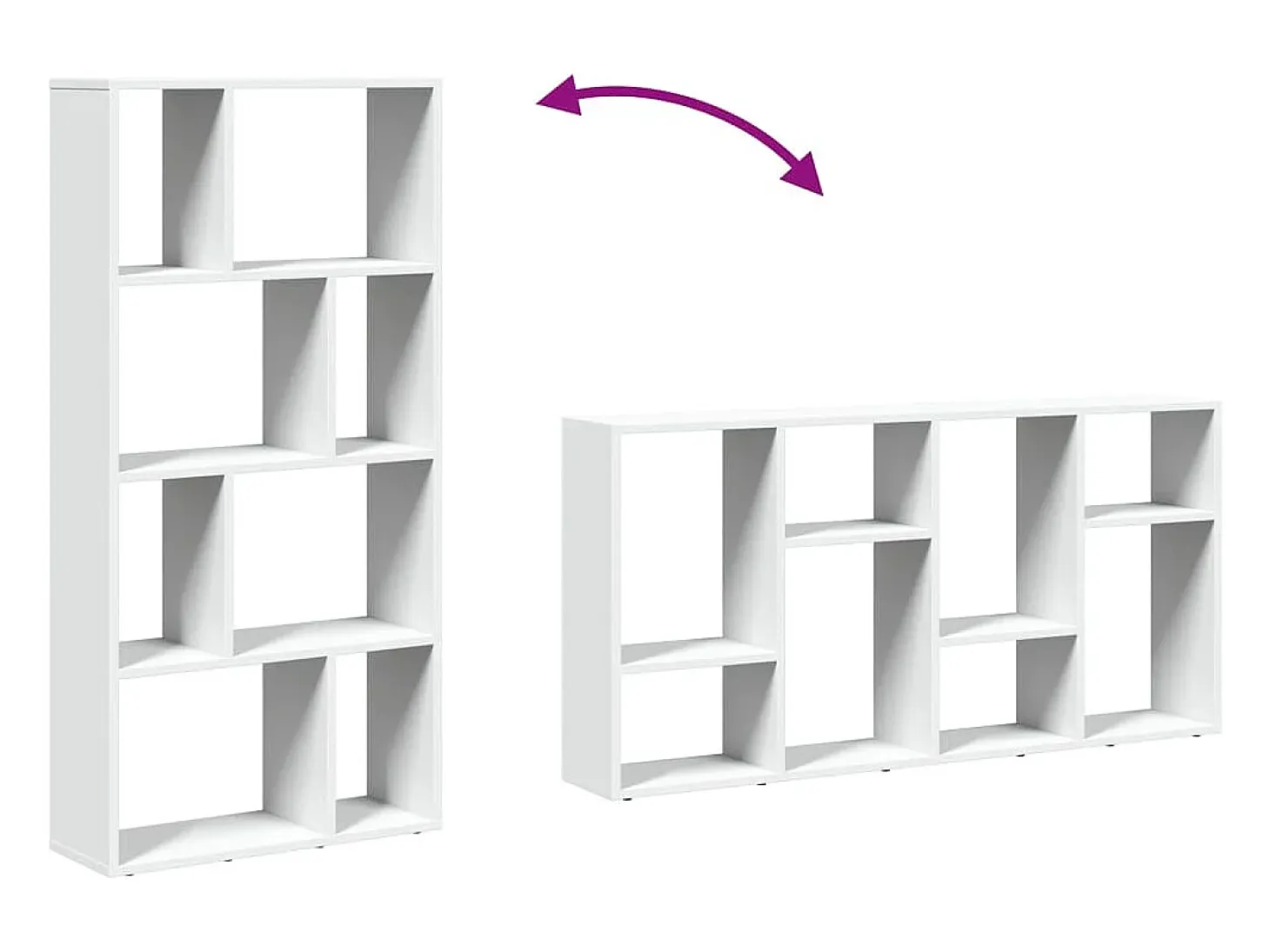 Estantería de madera de ingeniería blanca 60x20x120 cm