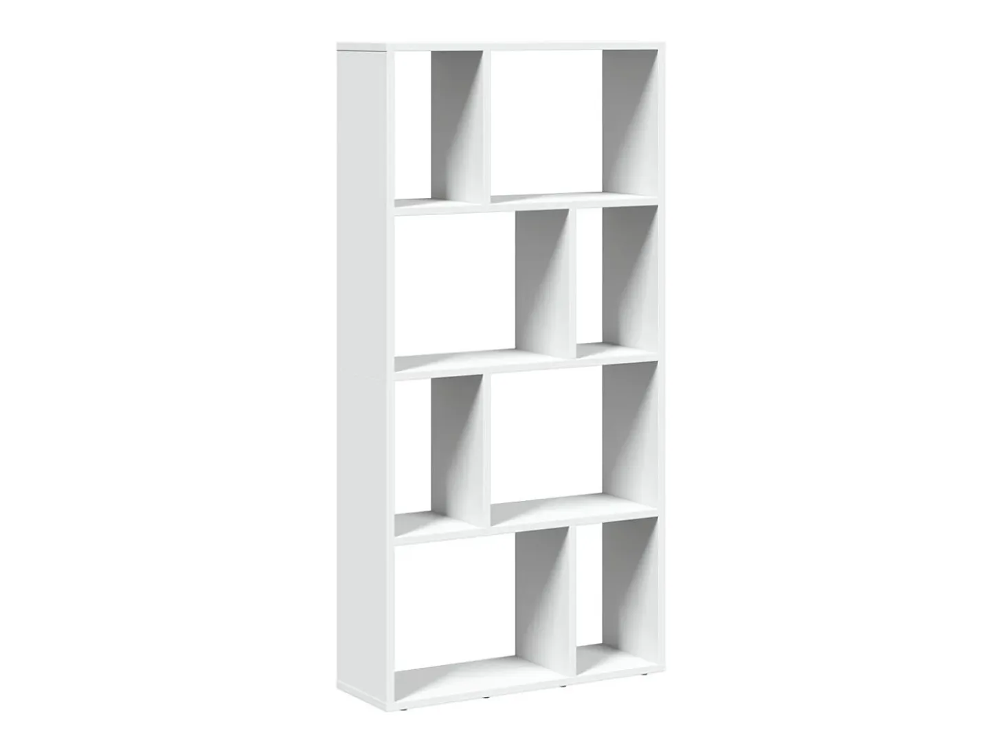 Estantería de madera de ingeniería blanca 60x20x120 cm