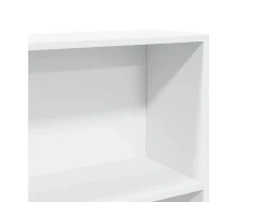 Estantería de madera de ingeniería blanca 80x24x176 cm