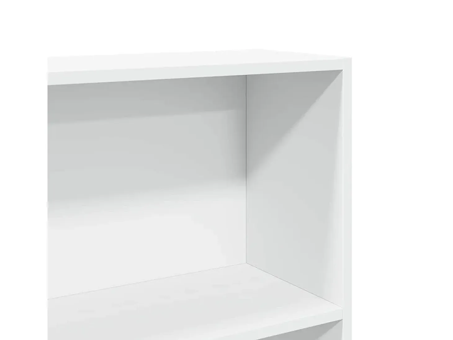 Estantería de madera de ingeniería blanca 80x24x176 cm