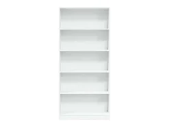 Estantería de madera de ingeniería blanca 80x24x176 cm