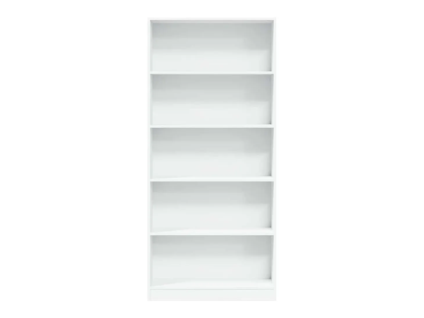 Estantería de madera de ingeniería blanca 80x24x176 cm