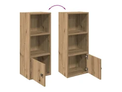Estantería de madera de ingeniería roble artisan 31x24x77 cm
