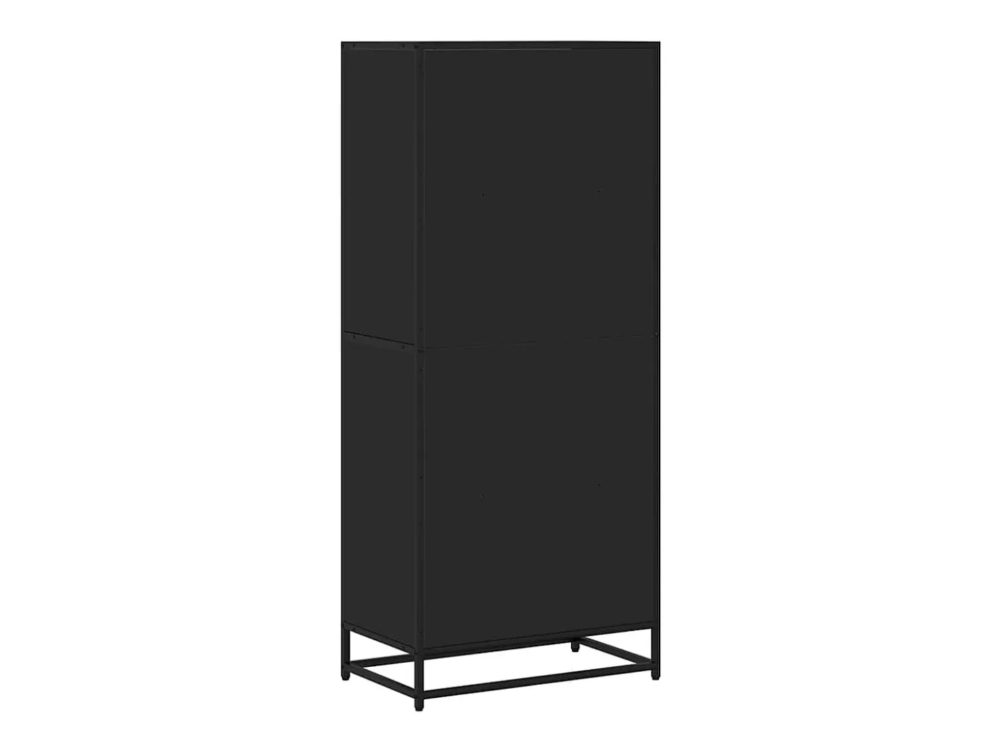 Estantería de madera de ingeniería negra 60x35x139 cm