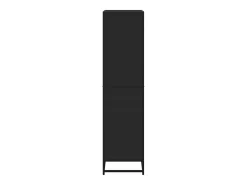 Estantería de madera de ingeniería negra 60x35x139 cm