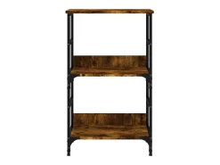 Estantería de madera de ingeniería roble ahumado 50x33x82 cm
