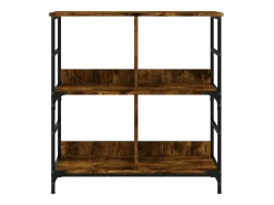 Estantería de madera de ingeniería roble ahumado 78,5x33x82 cm