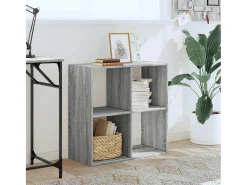 Estantería de madera de ingeniería gris Sonoma 68,5x32x68,5 cm