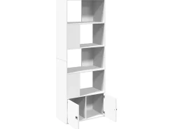 Estantería de madera de ingeniería blanca 70x36x189 cm