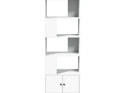 Estantería de madera de ingeniería blanca 70x36x189 cm