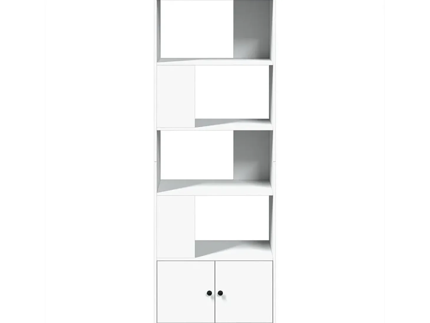 Estantería de madera de ingeniería blanca 70x36x189 cm
