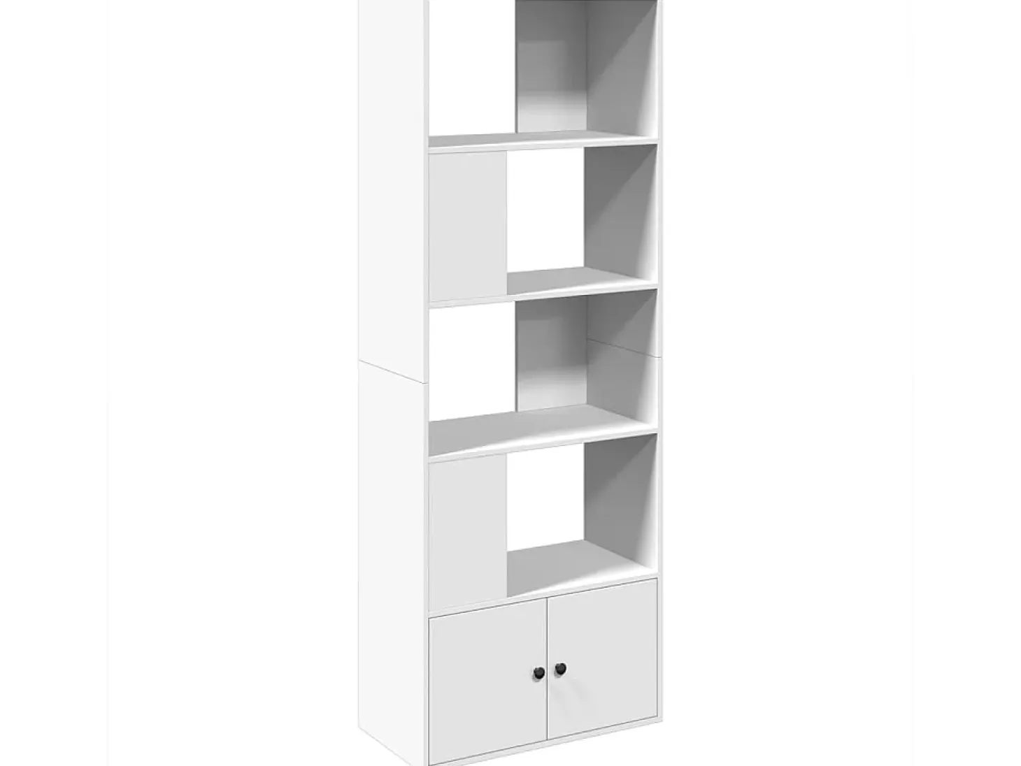 Estantería de madera de ingeniería blanca 70x36x189 cm