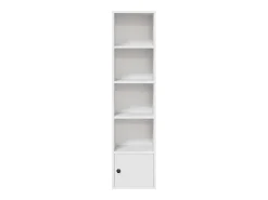 Estantería de madera de ingeniería blanca 31x24x127 cm