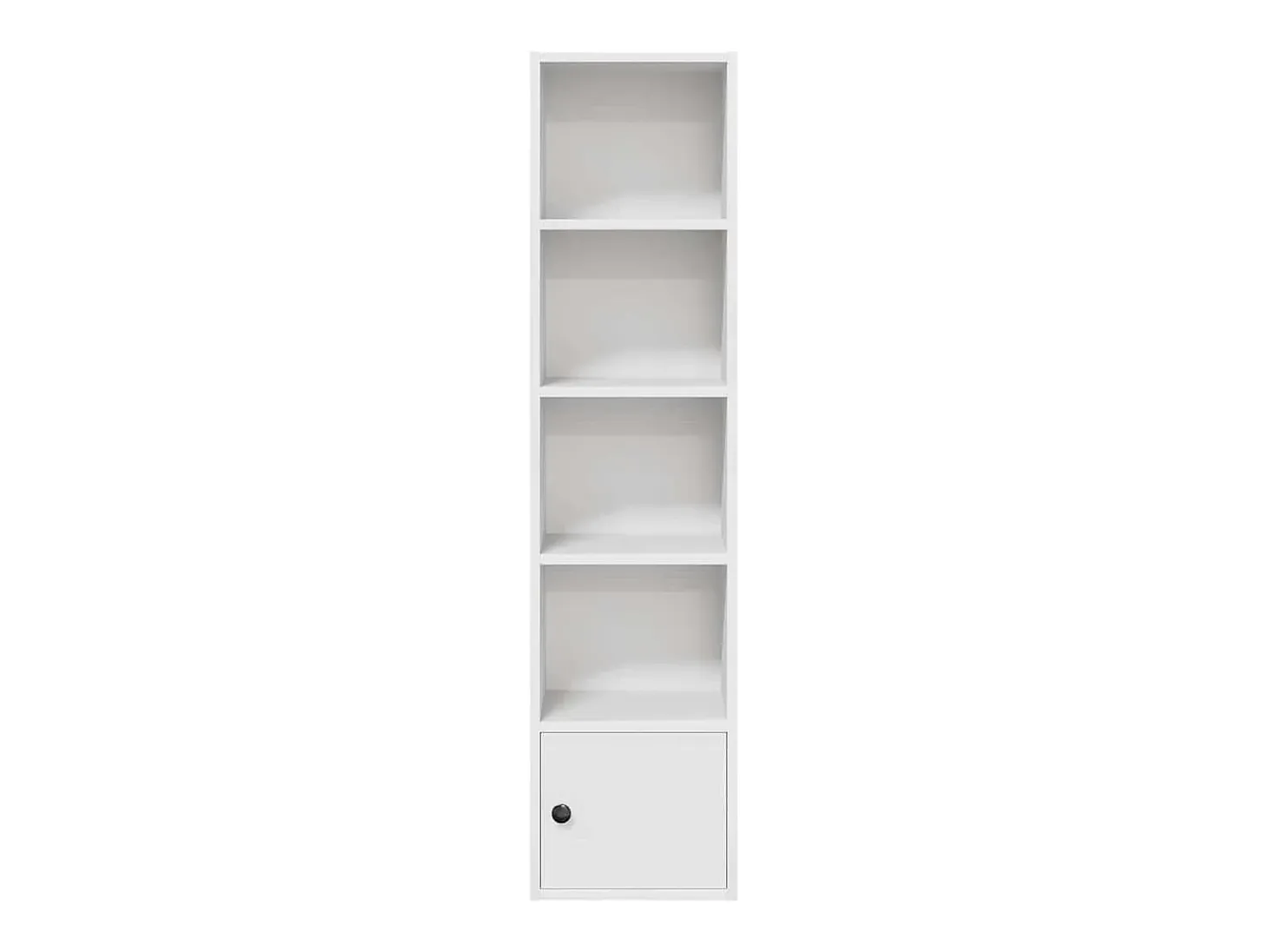 Estantería de madera de ingeniería blanca 31x24x127 cm