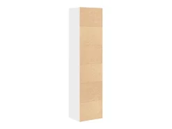 Estantería de madera de ingeniería blanca 31x24x127 cm